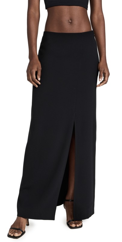 rag & bone Ilana Japanese Crepe Skirt Black