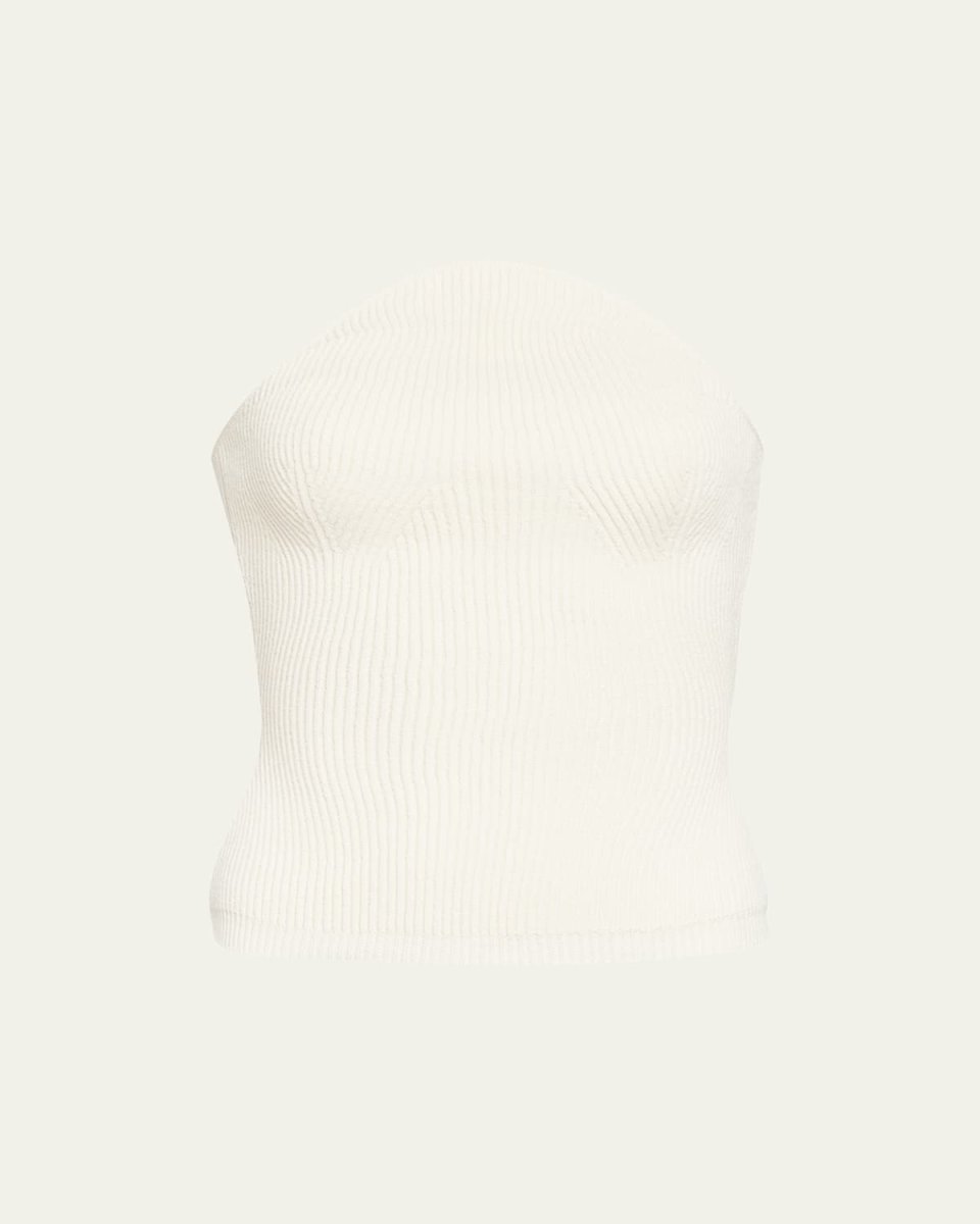 Jericho Ribbed Strapless Top