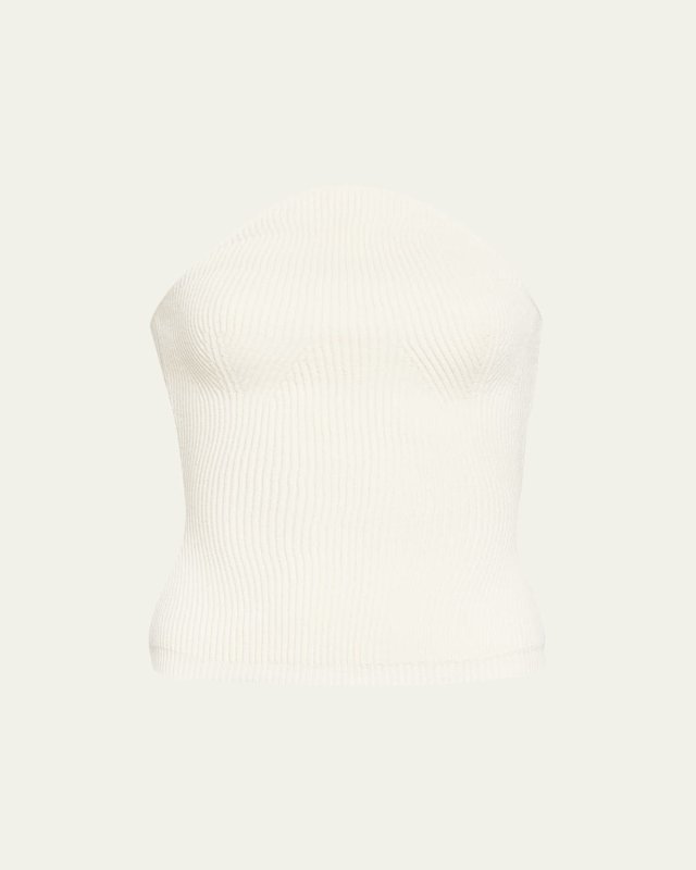 Jericho Ribbed Strapless Top