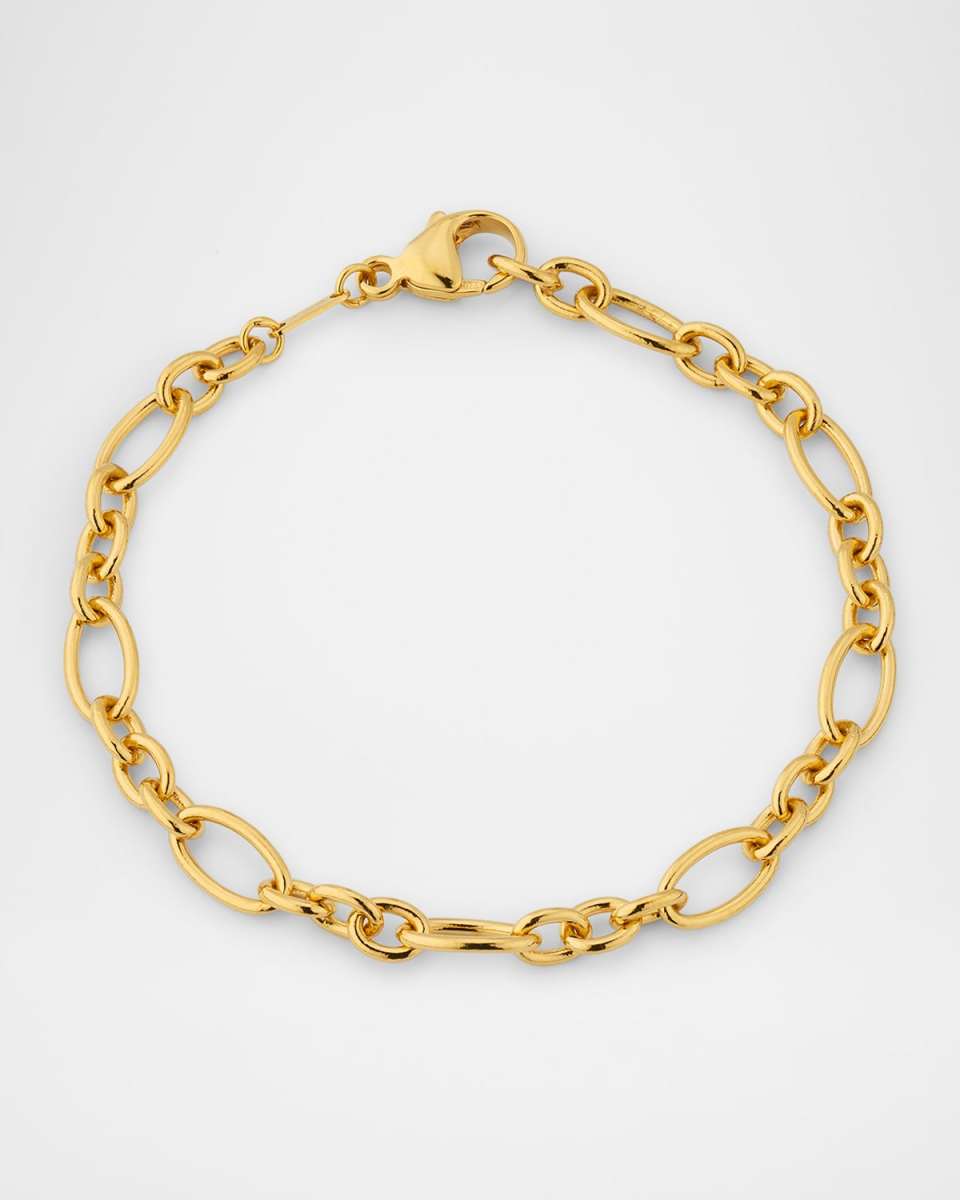 Golden Dreams 18K Yellow Gold Oval Link Stations Bracelet