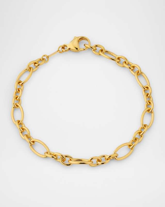 Golden Dreams 18K Yellow Gold Oval Link Stations Bracelet