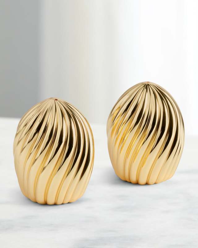 Gold-Tone Ripple Spice Jewels Set of 2