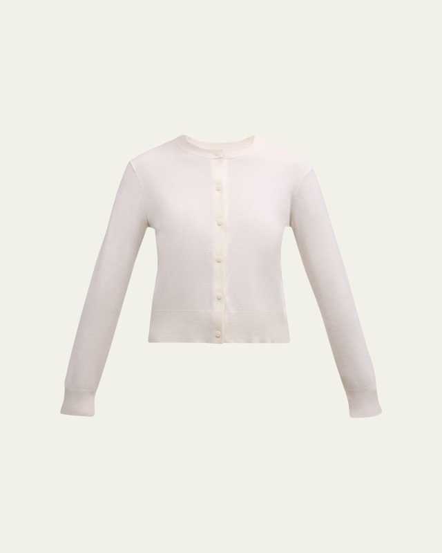 Wool Cashmere Shank-Button Cardigan