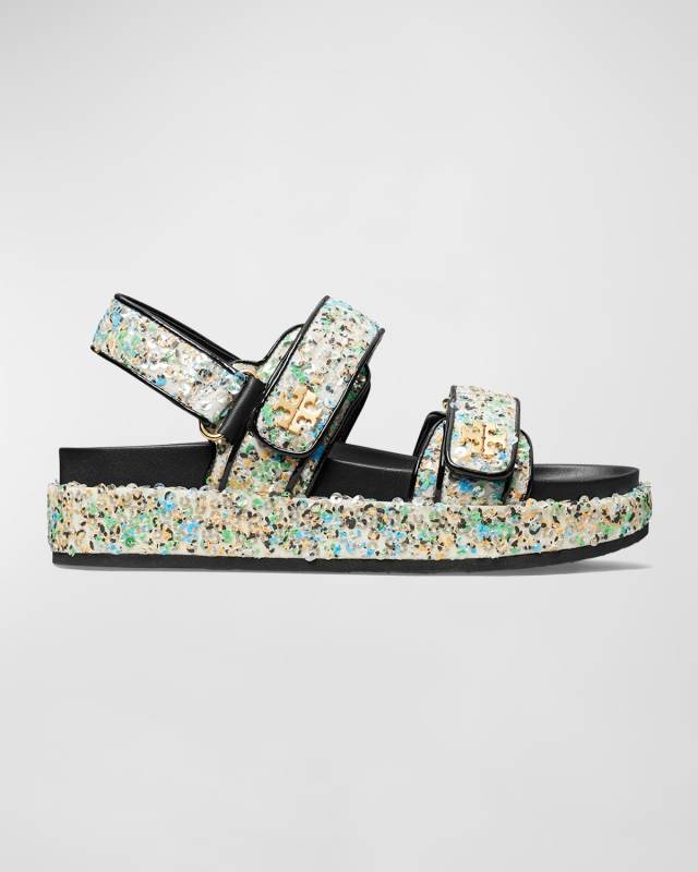 Kira Sequin Dual-Band Sport Sandals