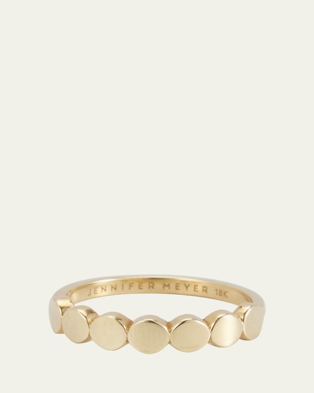 Mini Circle Link Ring in Yellow Gold, Size