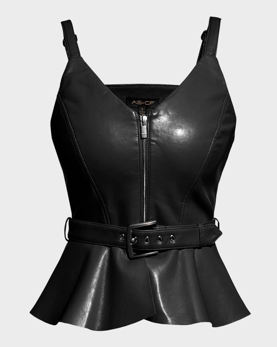 Claude Recycled Leather Top