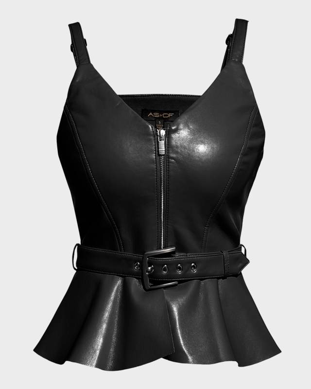 Claude Recycled Leather Top