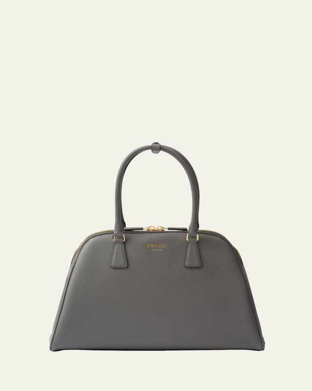 Large Calf Leather Top-Handle Bag