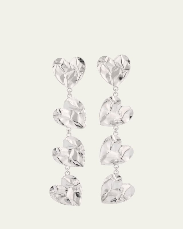 Crushed Heart Funky Earrings