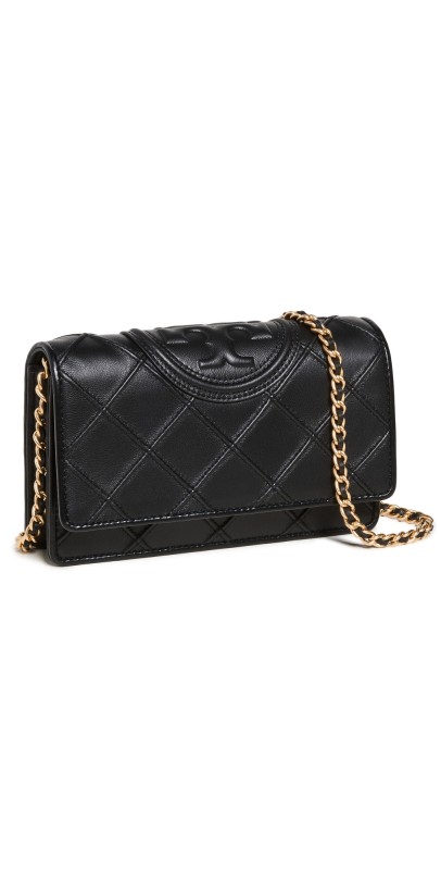 Tory Burch Fleming Soft Chain Wallet Black