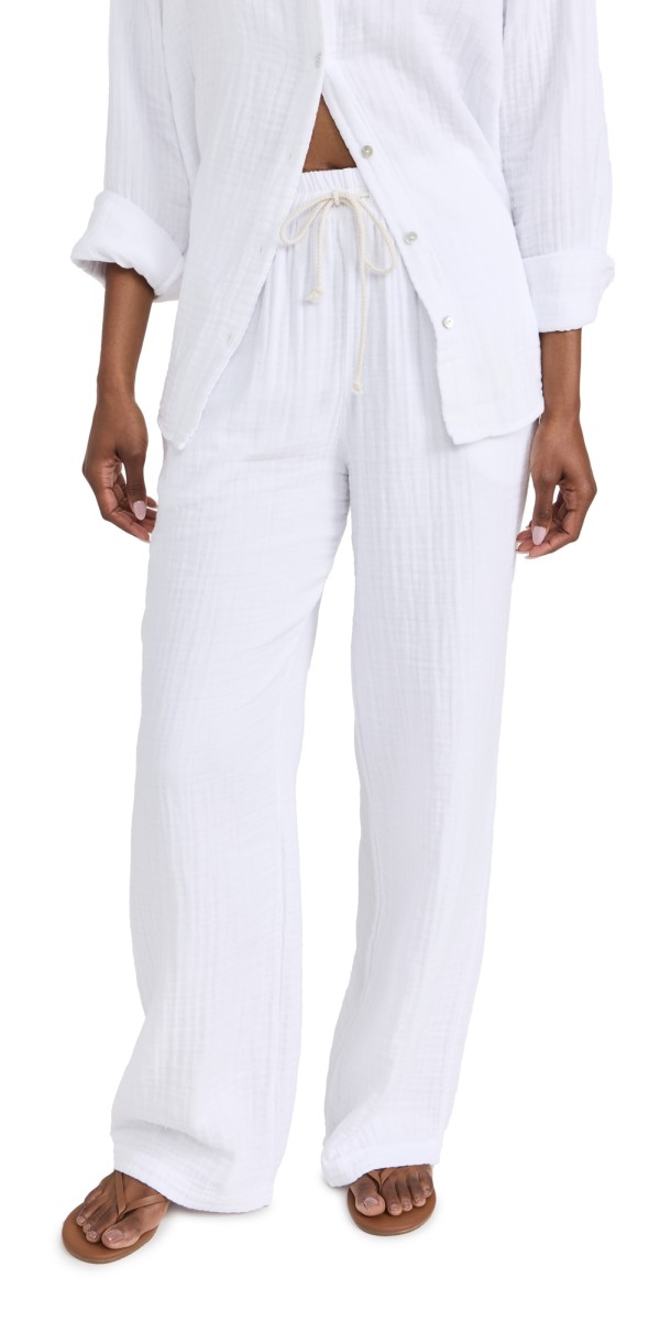 DONNI. Bubble Wide Leg Pants Powder
