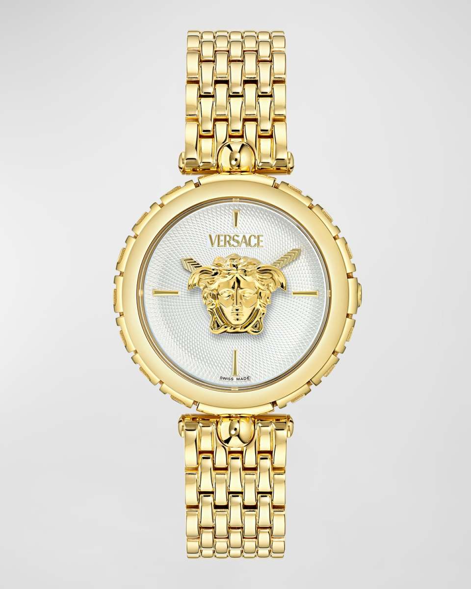 38mm Medusa Heritage Watch with Bracelet Strap, Gold Tone