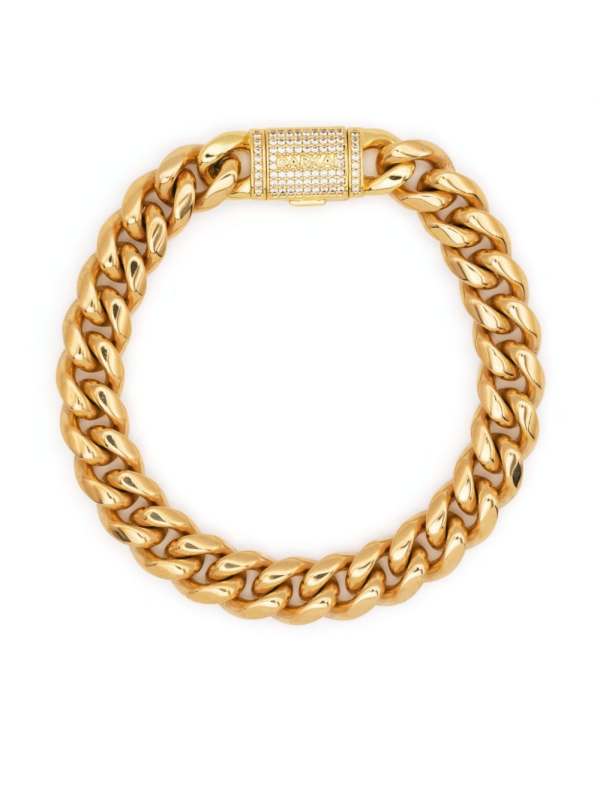 crystal-embellished lock bracelet