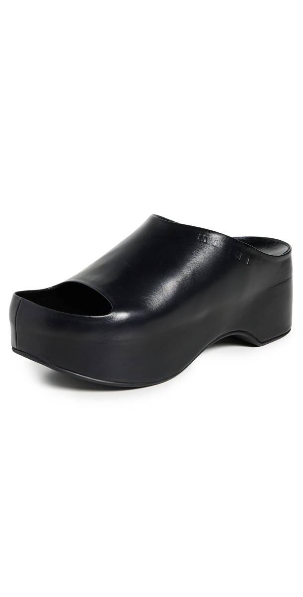 Marni Chunky Clog Slides Black