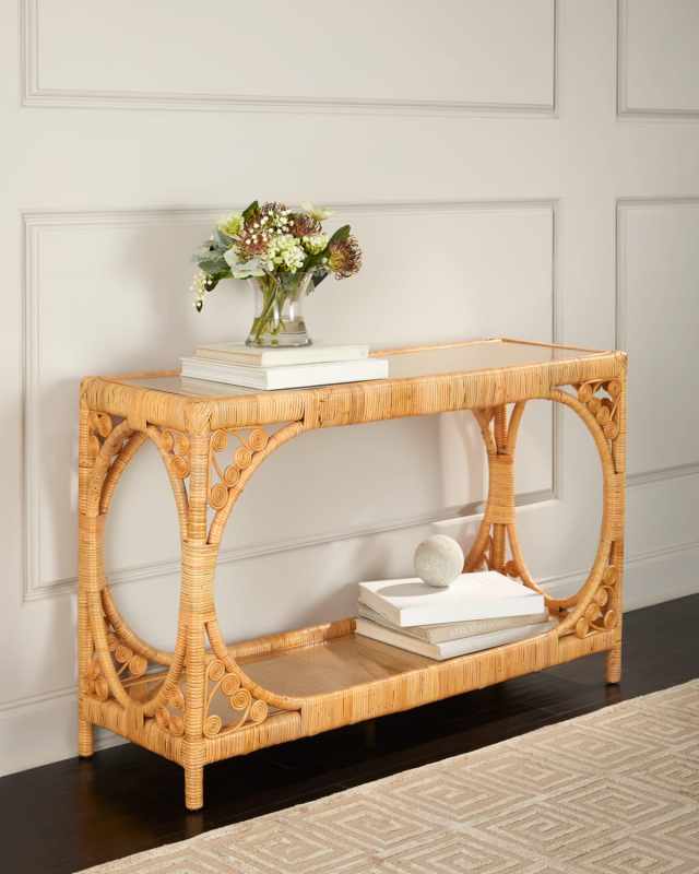 Primrose Rattan Console Table