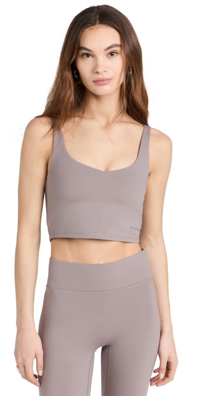 BANDIER V Neck Tempo Crop Bra Iron