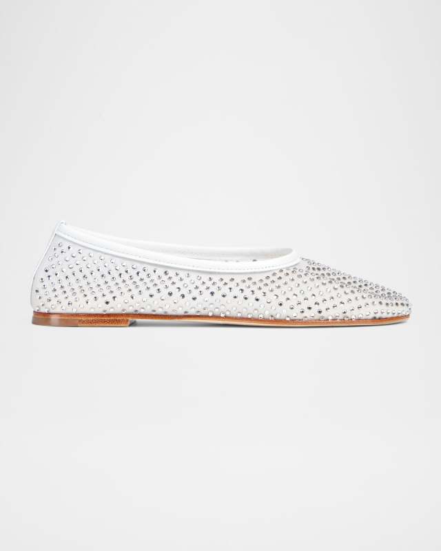 Balla Crystal Mesh Ballerina Flats