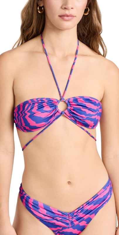 Bananhot Louise Bikini Top Purple Waves