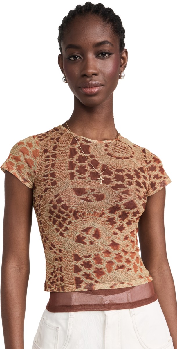 Miaou Mini Tee Lace Orange