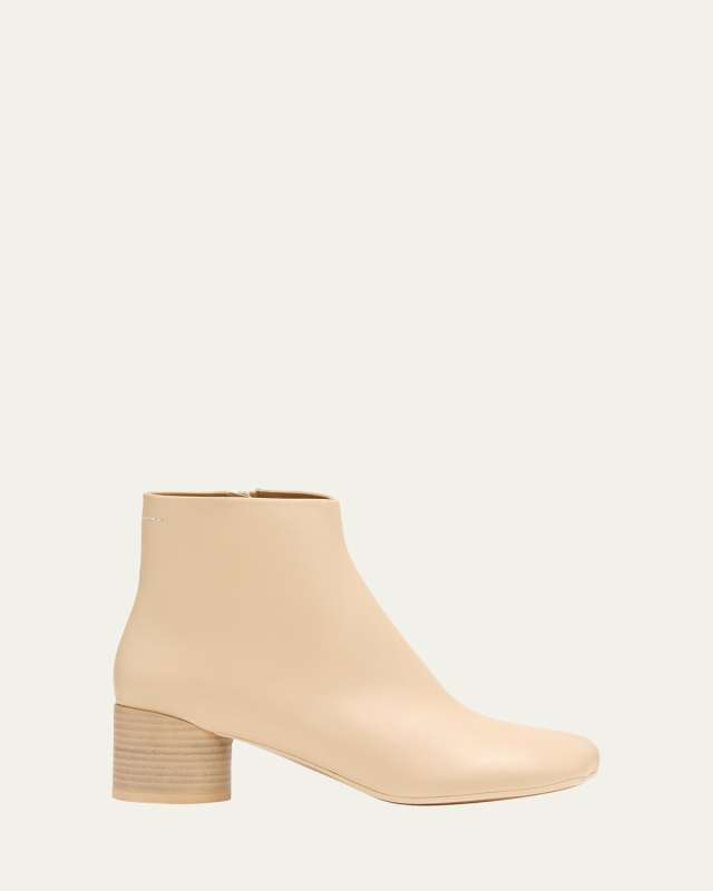 Anatomic Leather Zip Ankle Boots