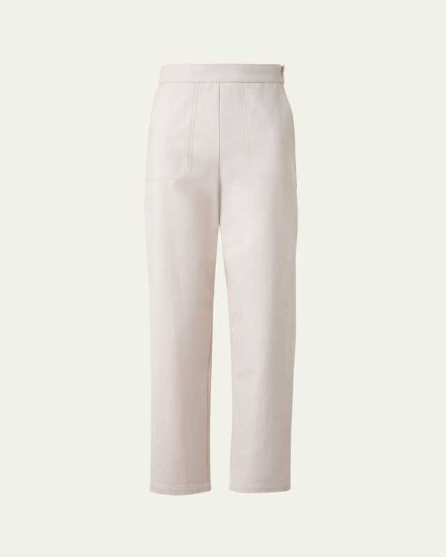 Flynn Stretch Denim Conical-Leg Ankle Pants