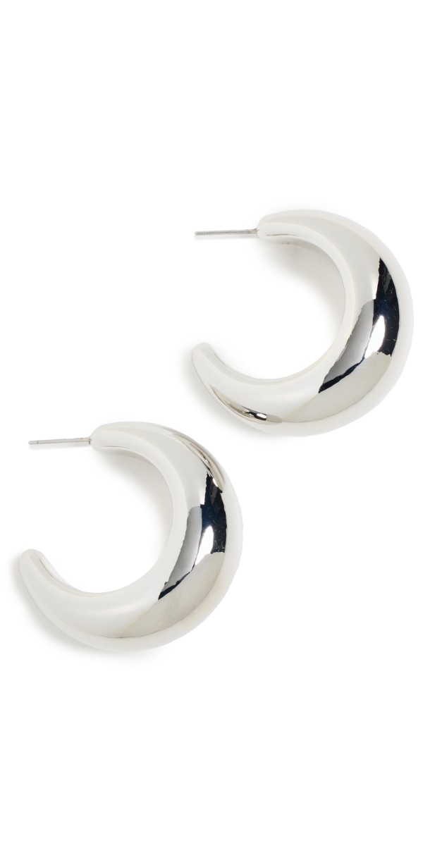 SHASHI Tsuki Hoops White Gold