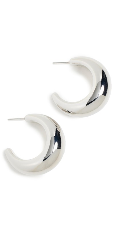 SHASHI Tsuki Hoops White Gold