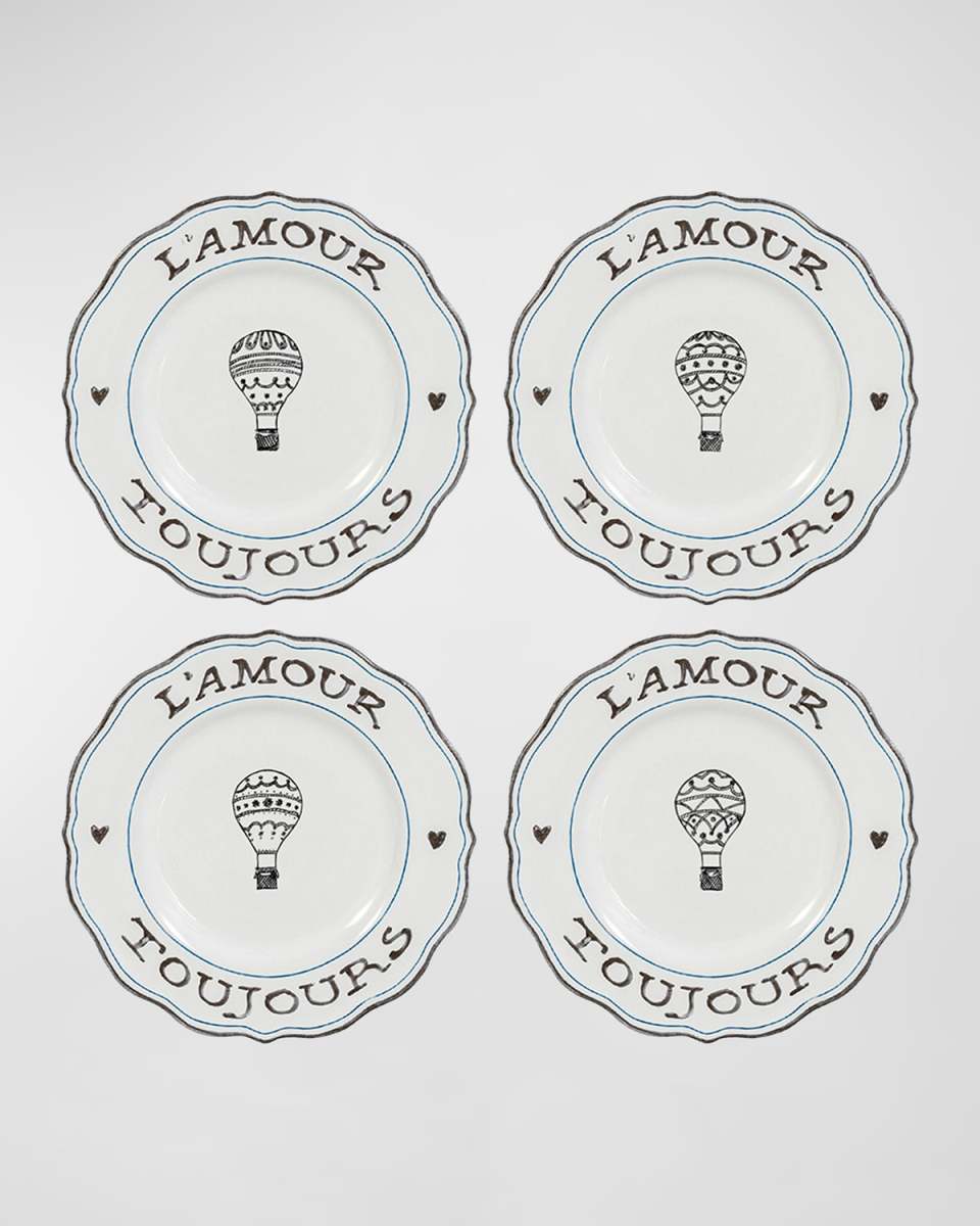 L'Amour Toujours Dessert/Salad Plate Assorted Set/4