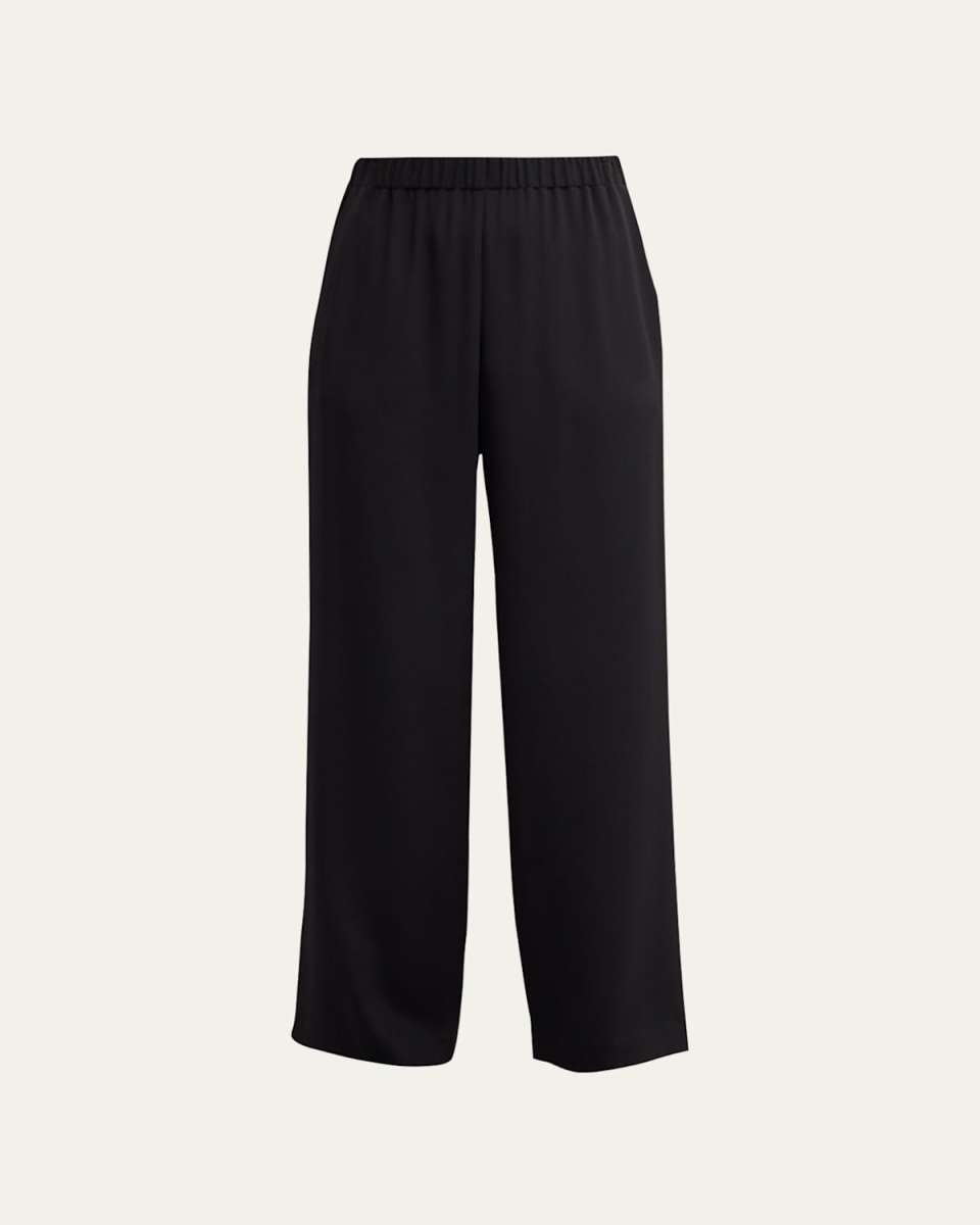 Perry Wide-Leg Stretch Silk Pants