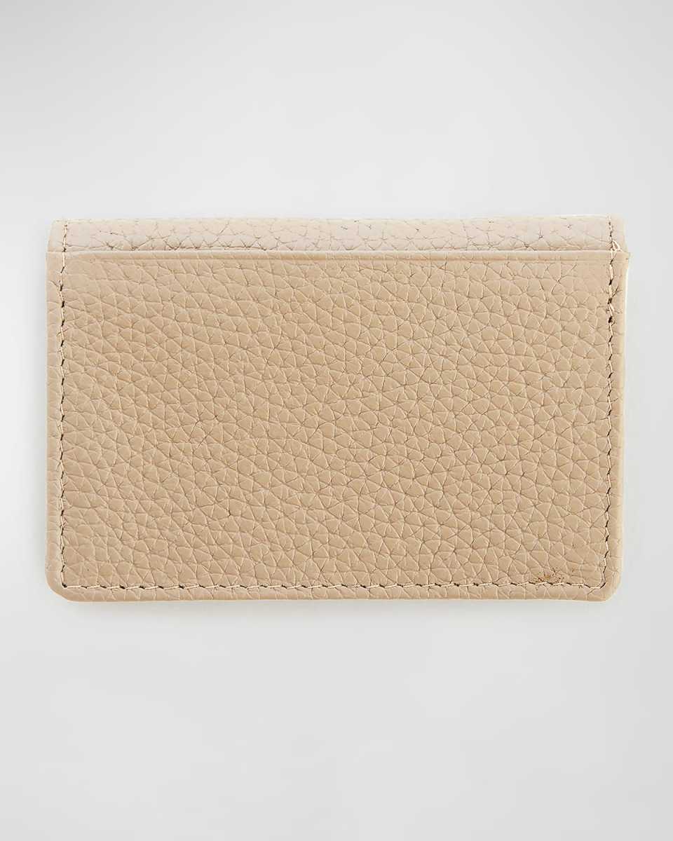 Monogrammed Leather Card Holder Wallet