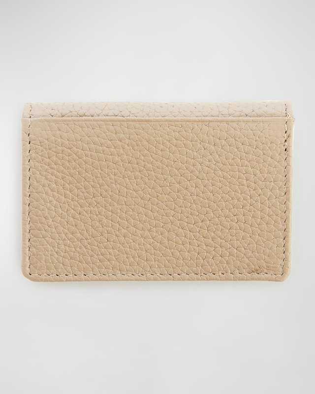 Monogrammed Leather Card Holder Wallet