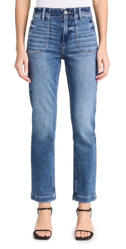 PAIGE Mayslie Straight Ankle Jeans Rock Show