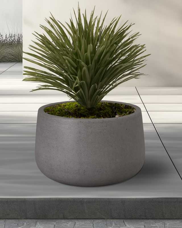 Low Opus Terrazzo Gray 26" Planter