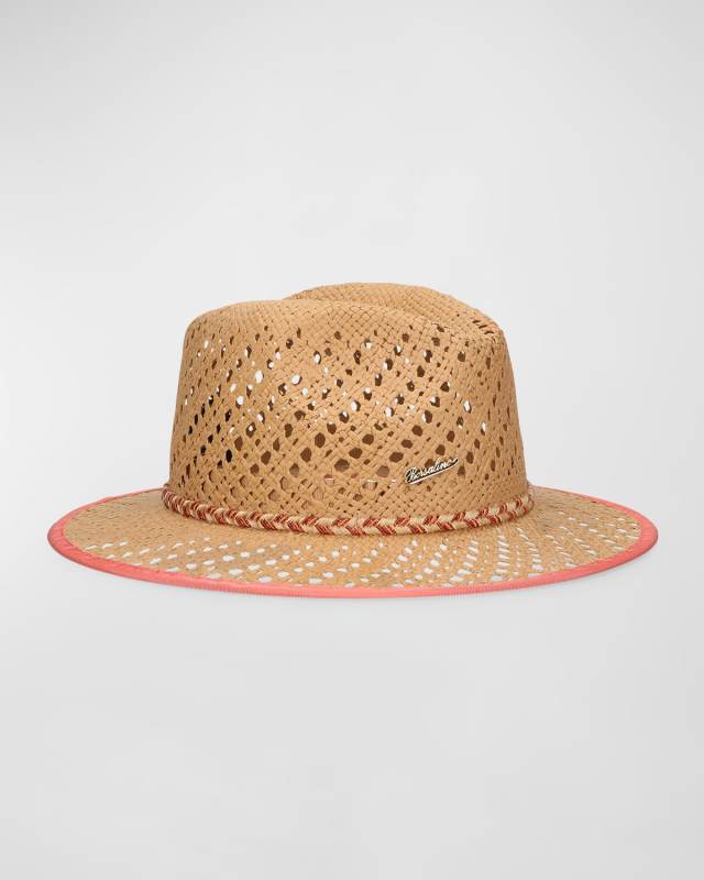 Elisabetta Woven Fedora With Braided Ban