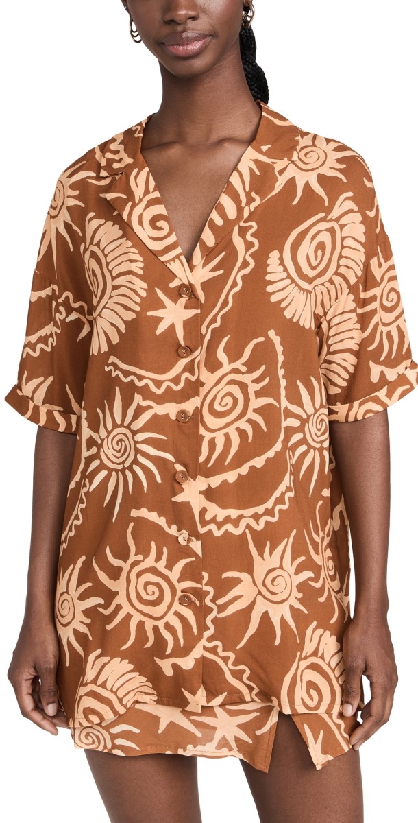 MINKPINK Astrid Shirt Gold/Brown