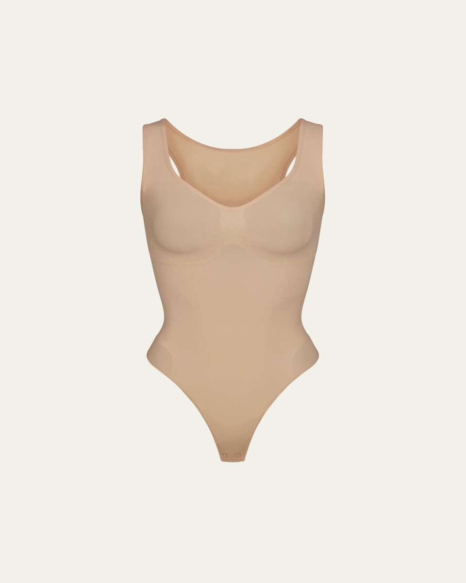 Seamless Sculpt Scoop-Neck Thong Bodysuit