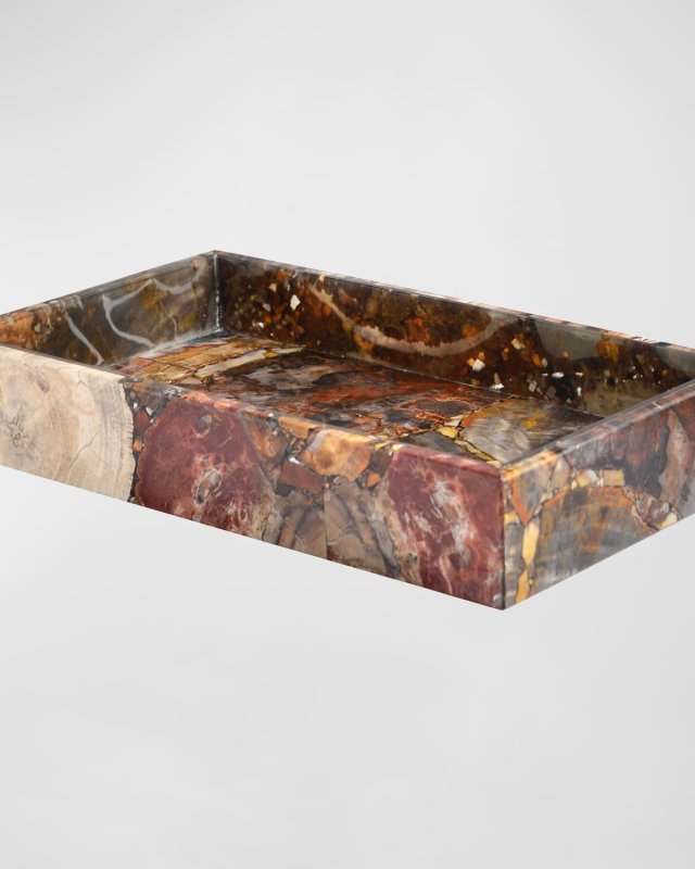 Petrified Wood Vanity Tray
