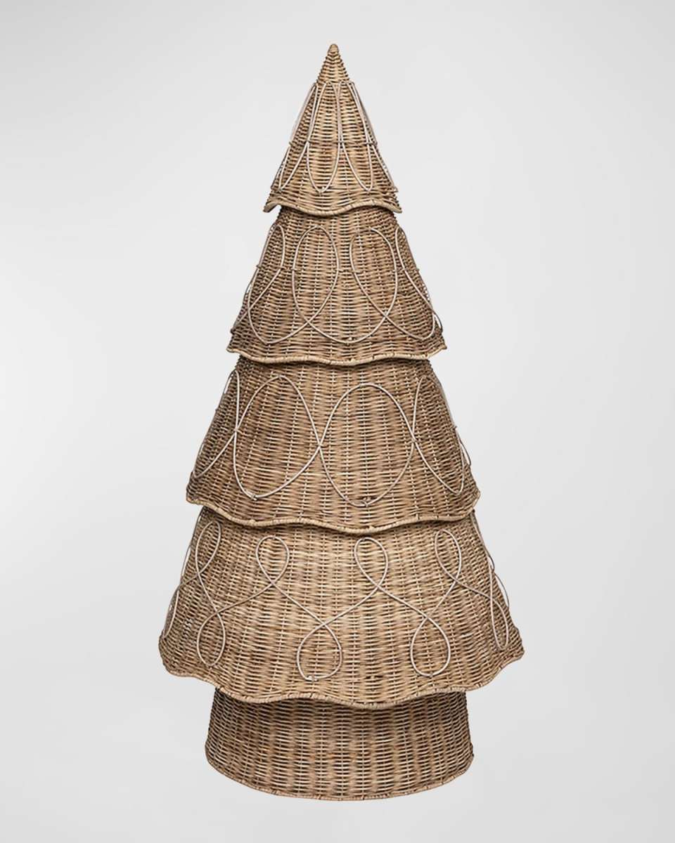 Provence Rattan Whitewash 4-Inch Tree