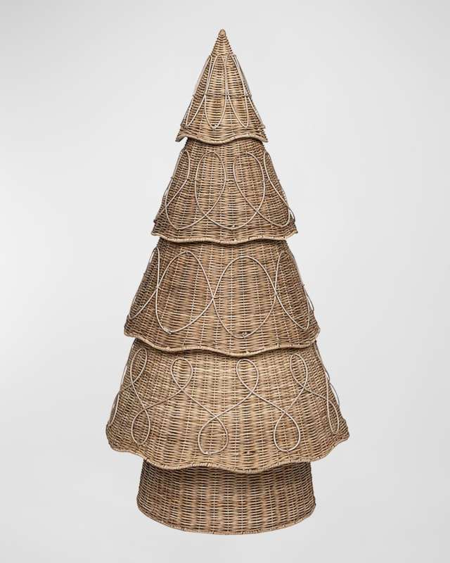 Provence Rattan Whitewash 4-Inch Tree