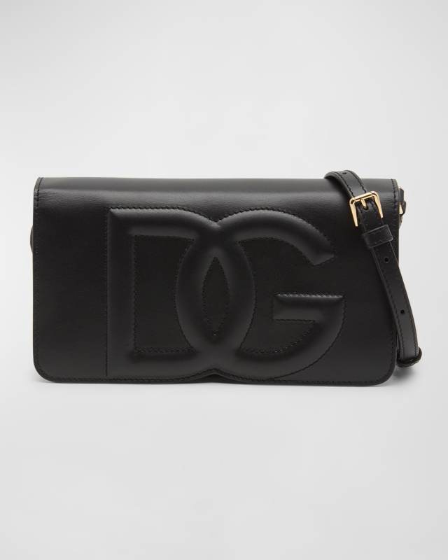DG Logo Micro Leather Crossbody Bag