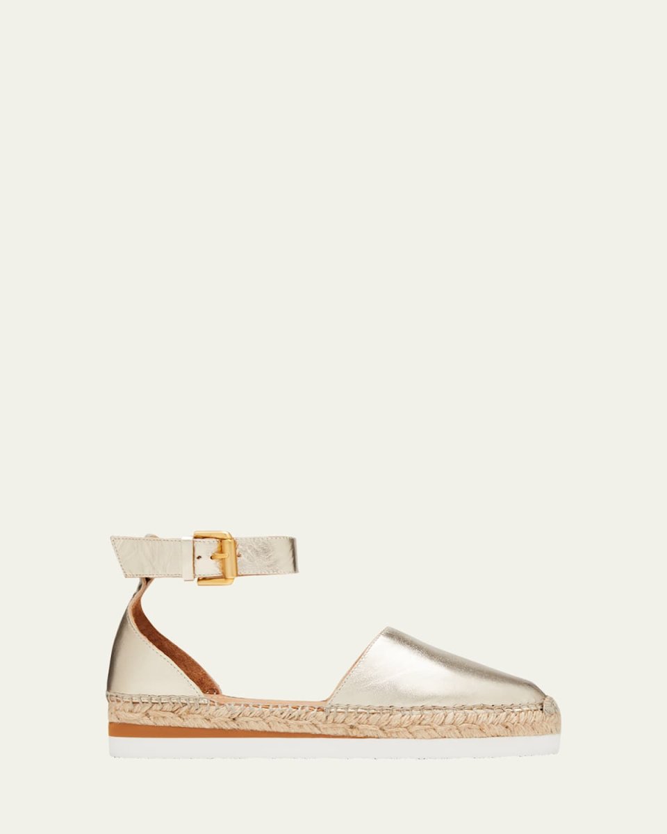 Glyn Metallic Closed-Toe Platform Sandals