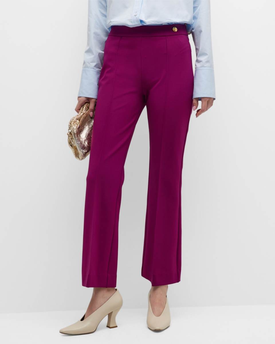 Lola Cropped Straight-Leg Stretch Crepe Pants