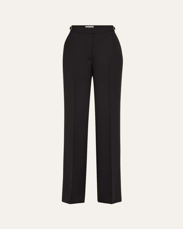 Vesta Wide-Leg Pants with Belted Detail