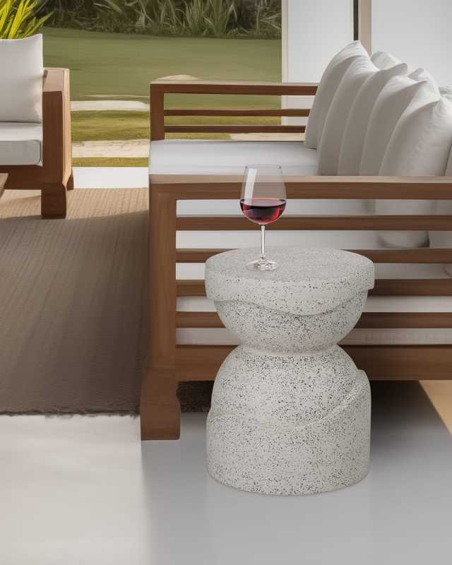 Noah Stoneware Terrazzo Stool
