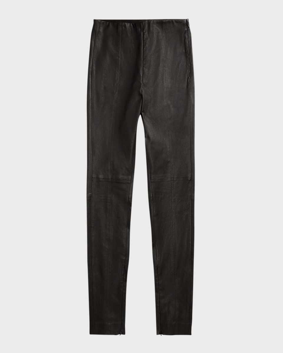 The Lambskin Side-Zip Pants
