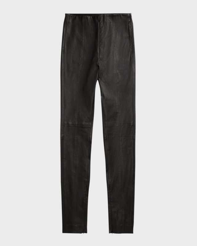The Lambskin Side-Zip Pants