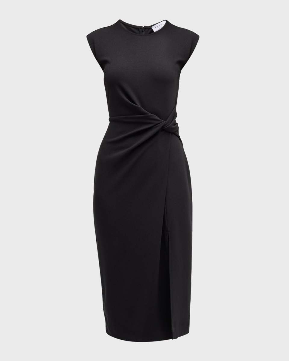 Cody Sleeveless Twisted-Waist Midi Dress
