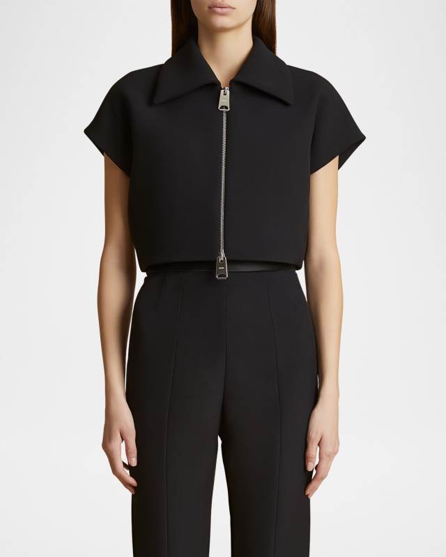 Robin Cropped Zip-Front Top