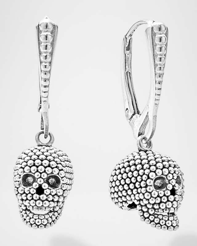 Sterling Silver Rare Wonders Skull Lvrbk Earrings