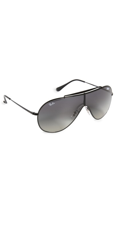 Ray-Ban Wings Sunglasses Black/Grey Gradient Dark Grey
